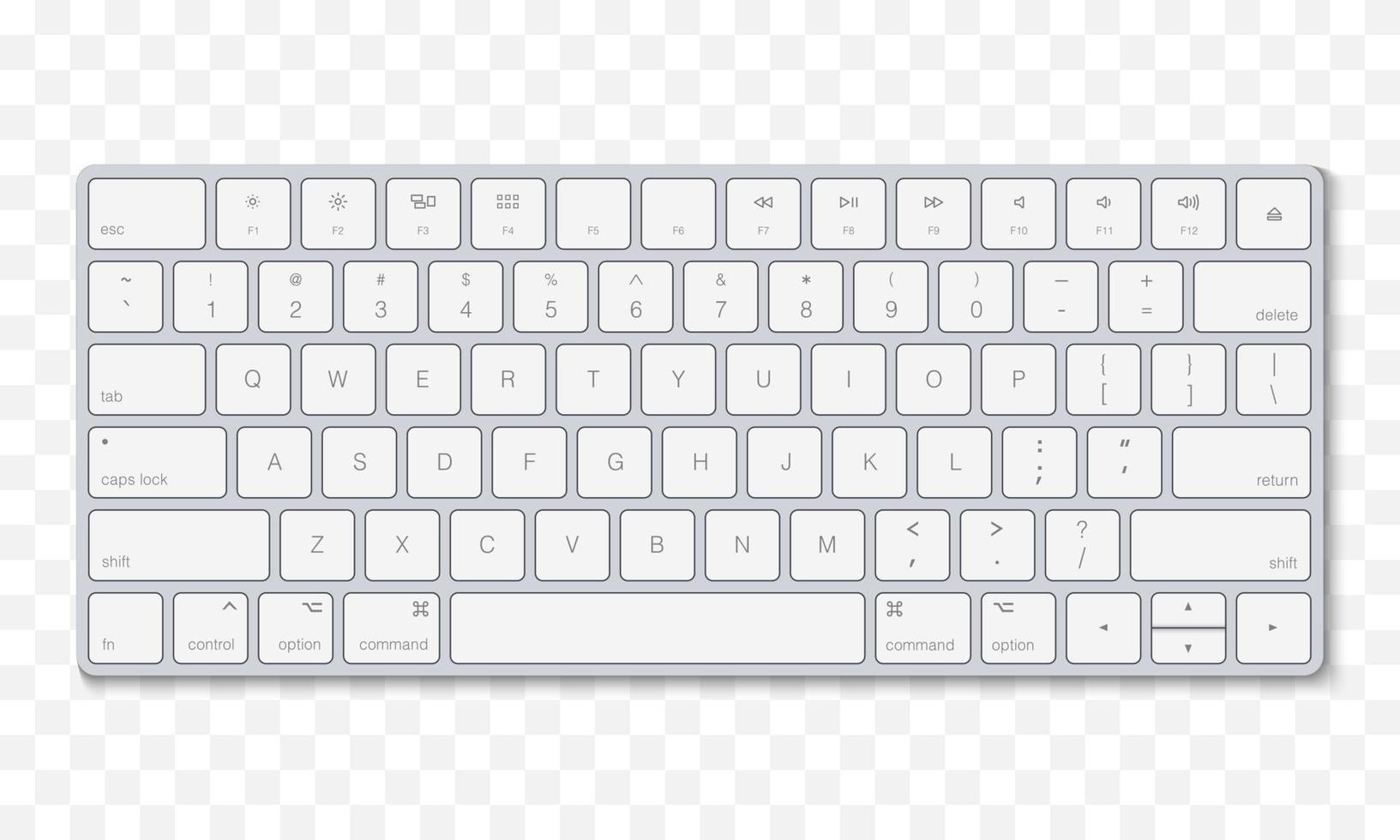 teclado de computador moderno isolado, ilustração vetorial vetor