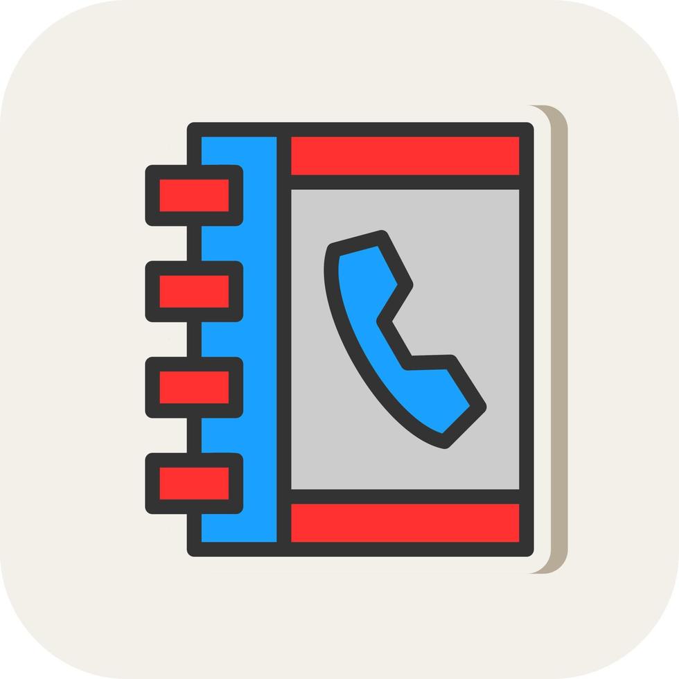 design de ícone de vetor de lista telefônica