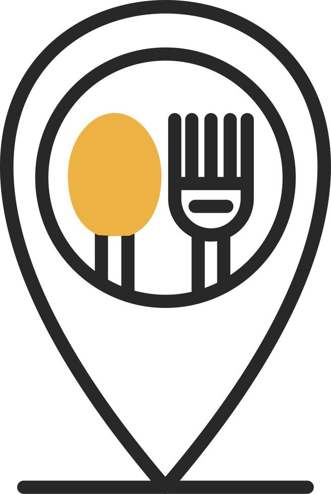 design de ícone de vetor de localização de restaurante