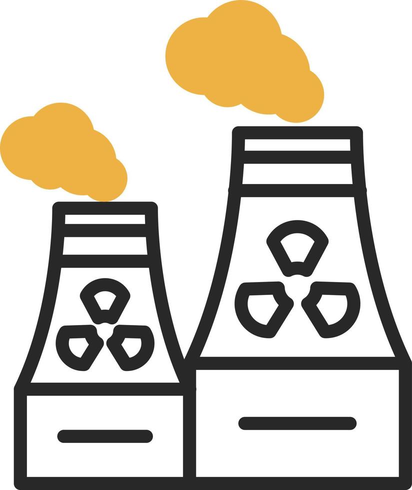 design de ícone vetorial de poluição nuclear vetor