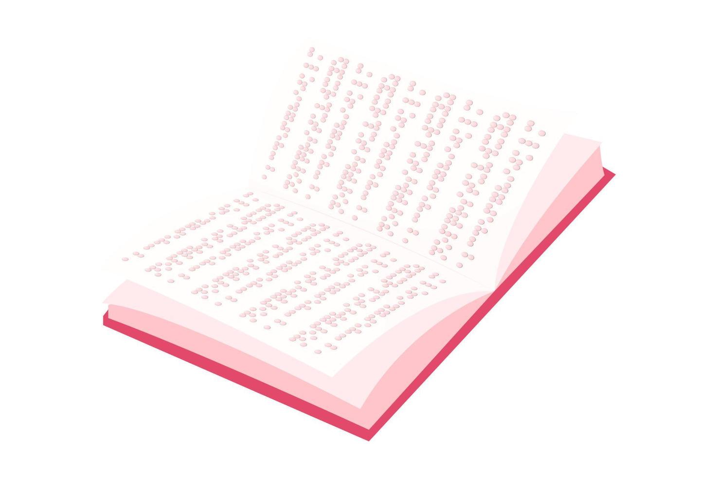 livro escrito dentro braile, livro clipart, vetor