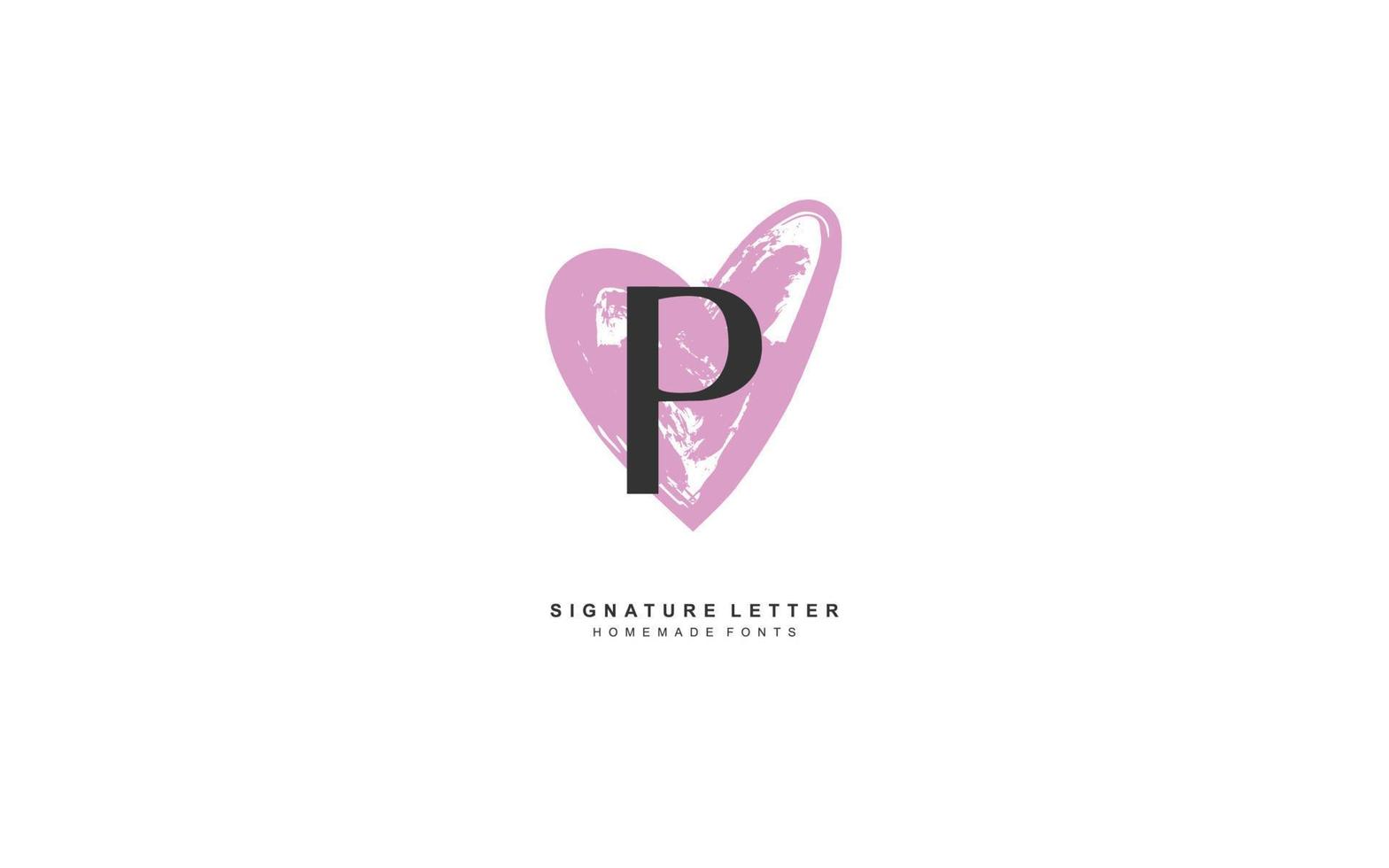 p amor logotipo Projeto inspiração. vetor carta modelo Projeto para marca.