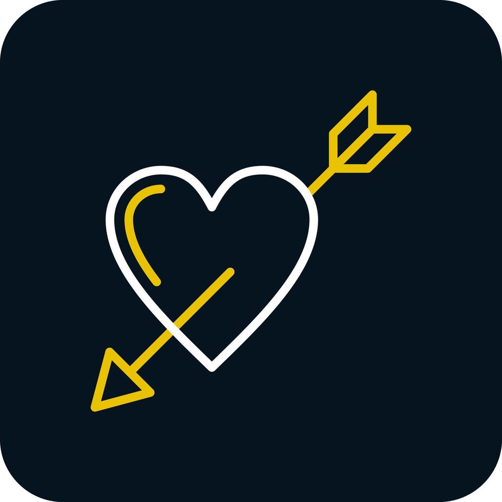design de ícone de vetor de seta de coração