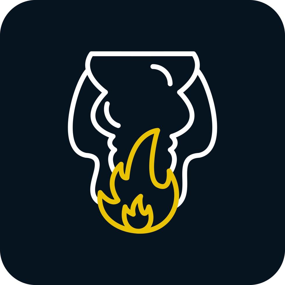 design de ícone de vetor de poluição de fogo