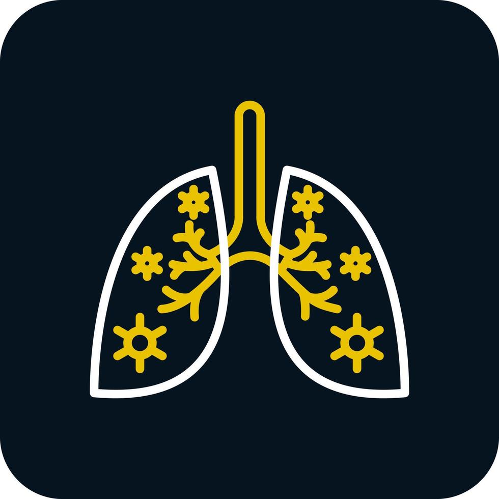 design de ícone de vetor de infecção pulmonar