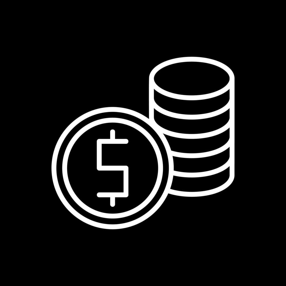 design de ícone de vetor de pilha de moedas