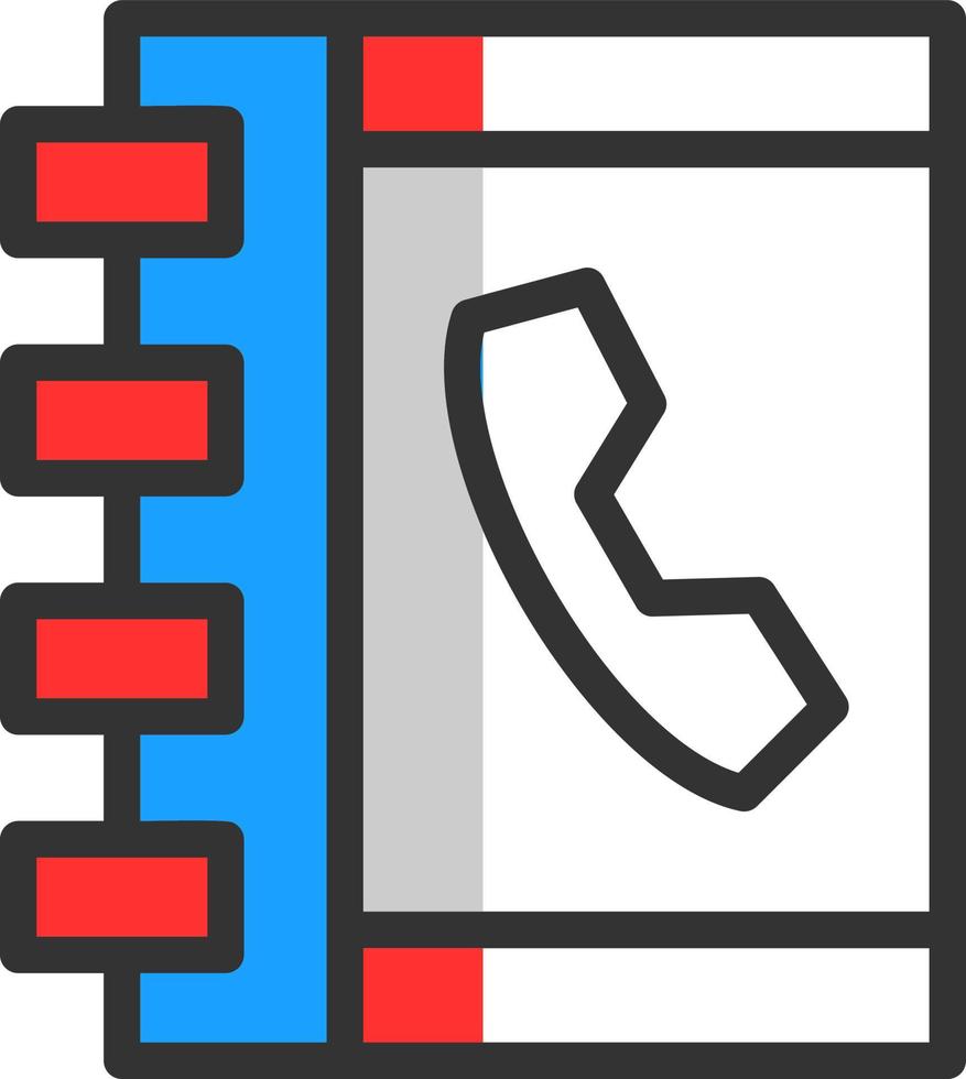 design de ícone de vetor de lista telefônica