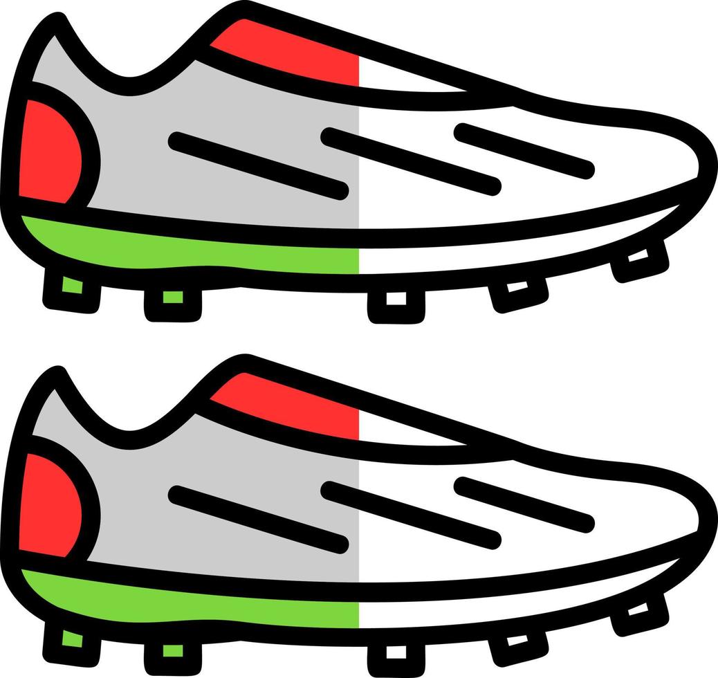 design de ícone de vetor de botas de futebol