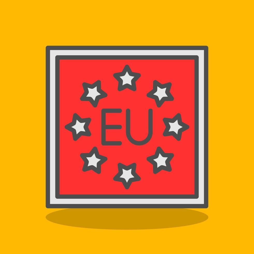 design de ícone vetorial da ue vetor