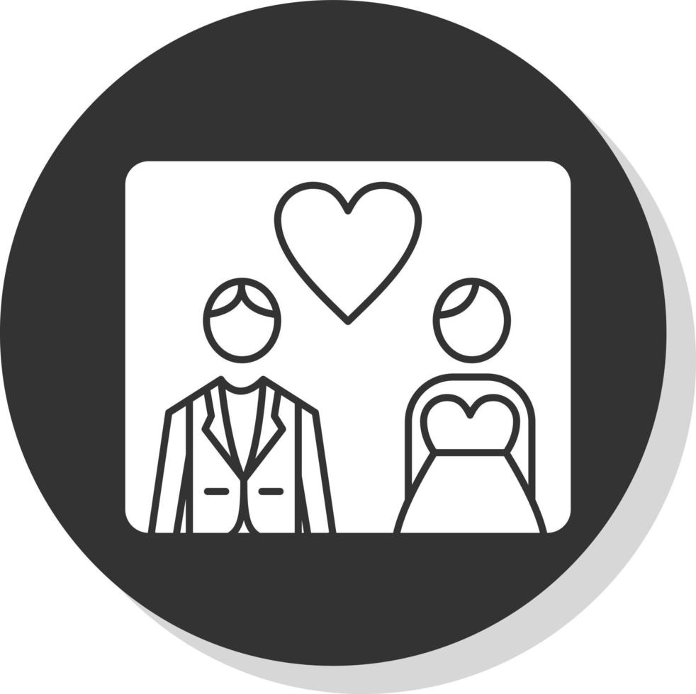design de ícone de vetor de fotos de casamento