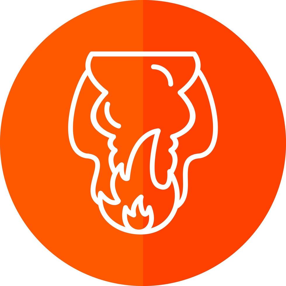 design de ícone de vetor de poluição de fogo