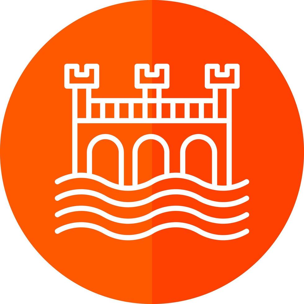 design de ícone de vetor de ponte de água