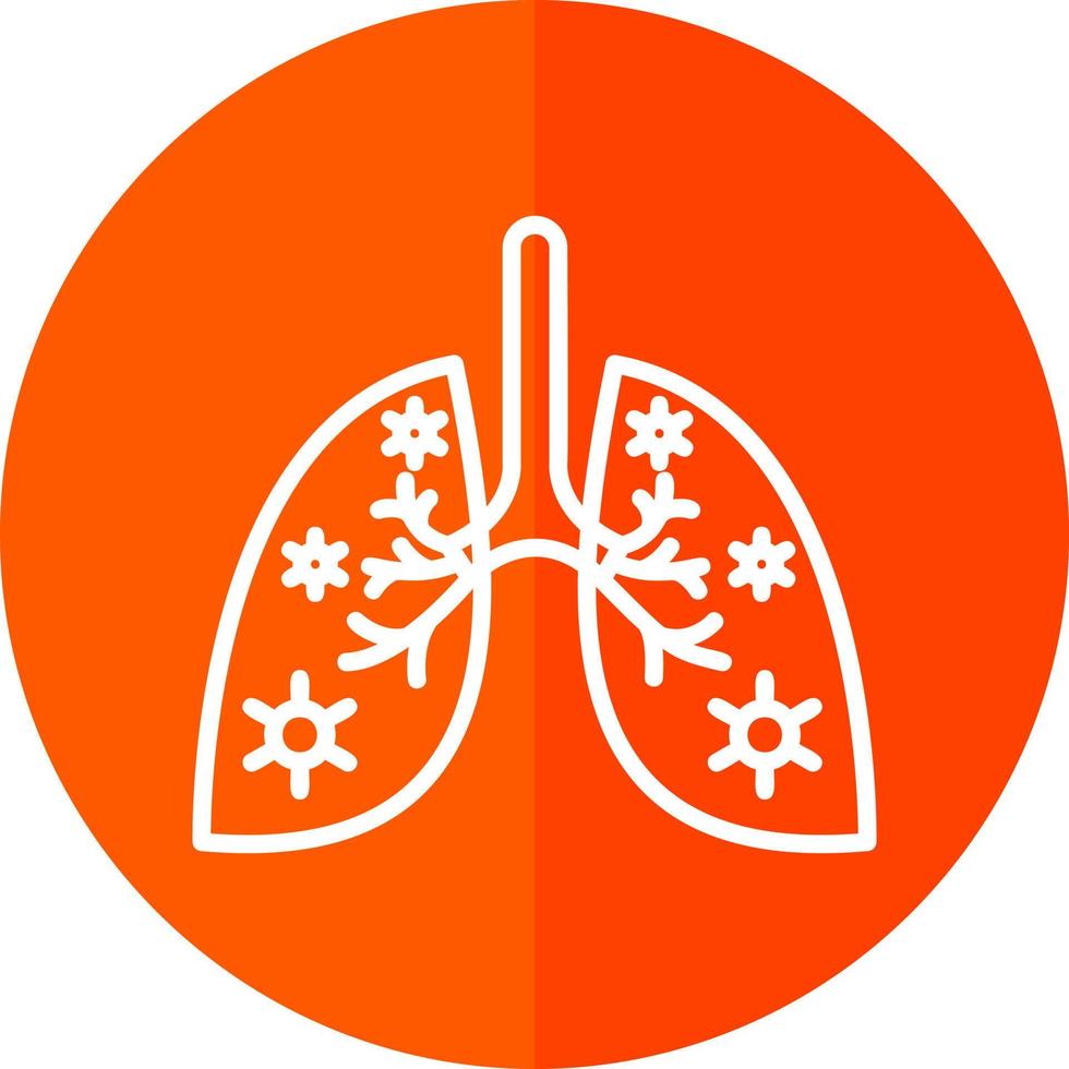 design de ícone de vetor de infecção pulmonar