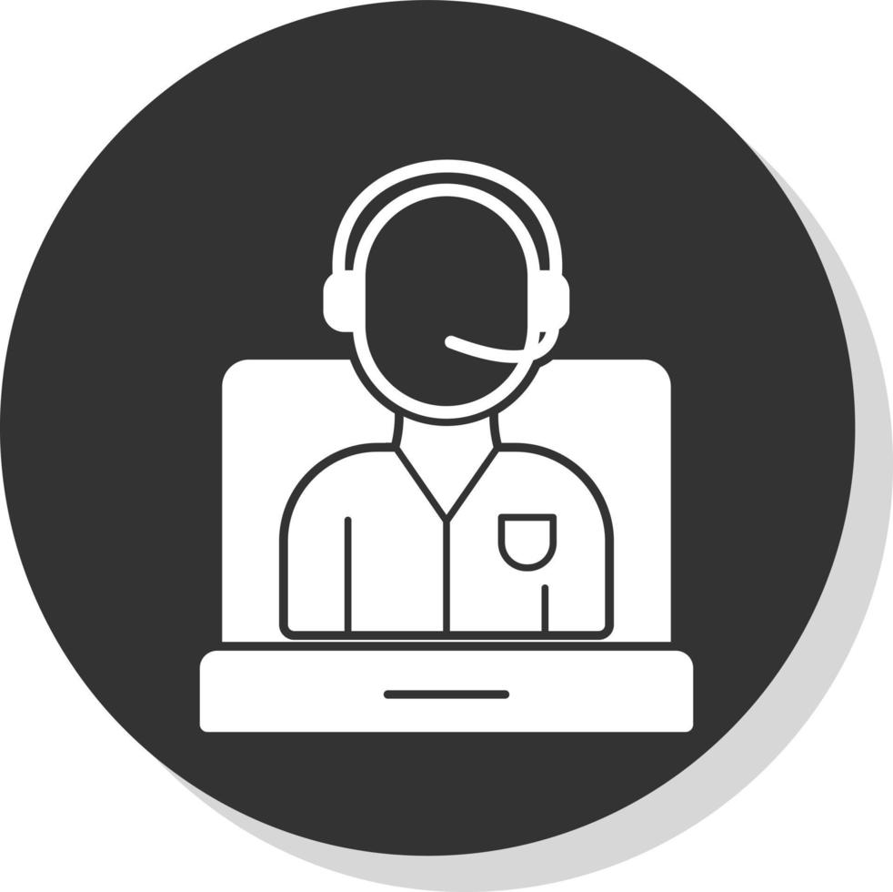 design de ícone de vetor de call center on-line
