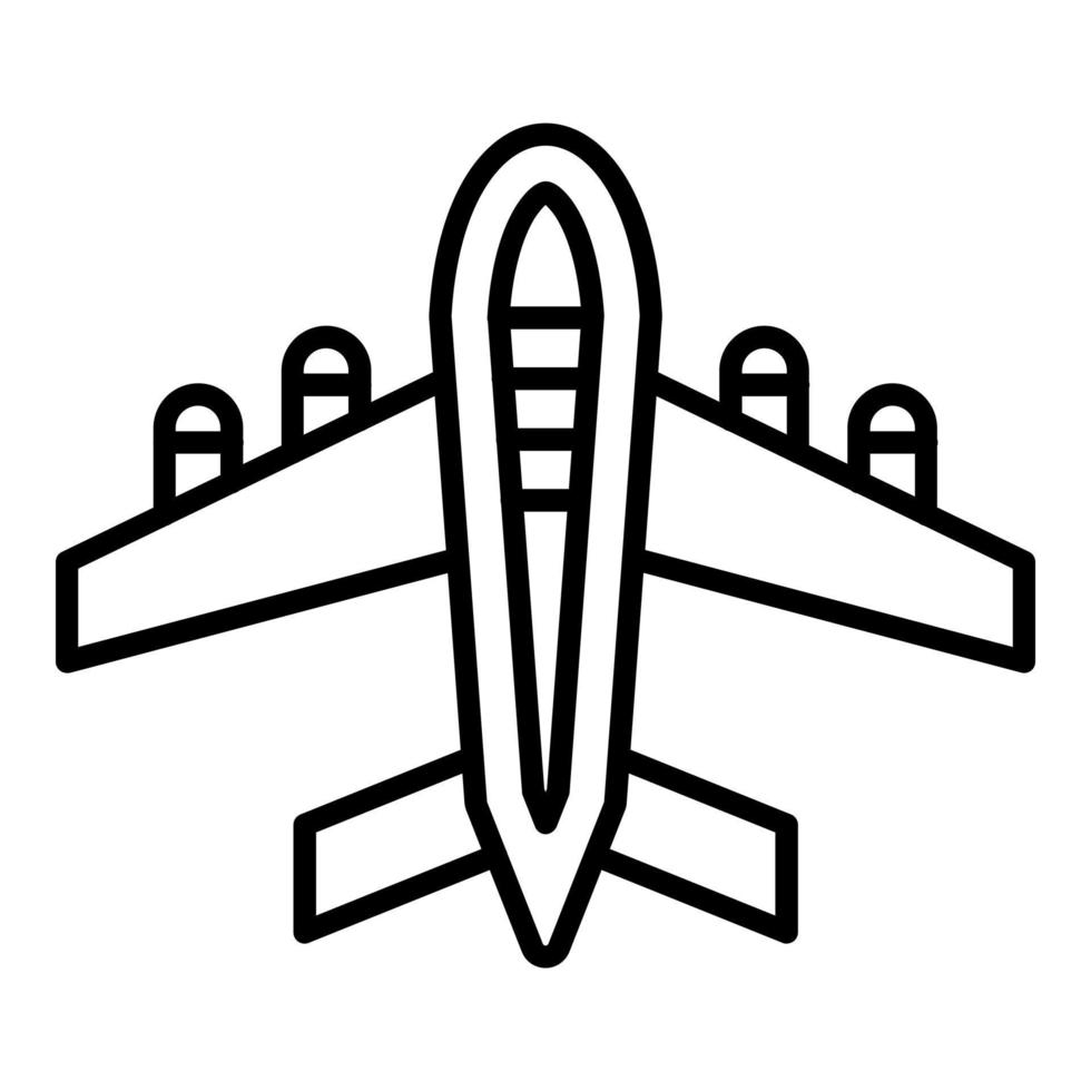 estilo de ícone de avião vetor