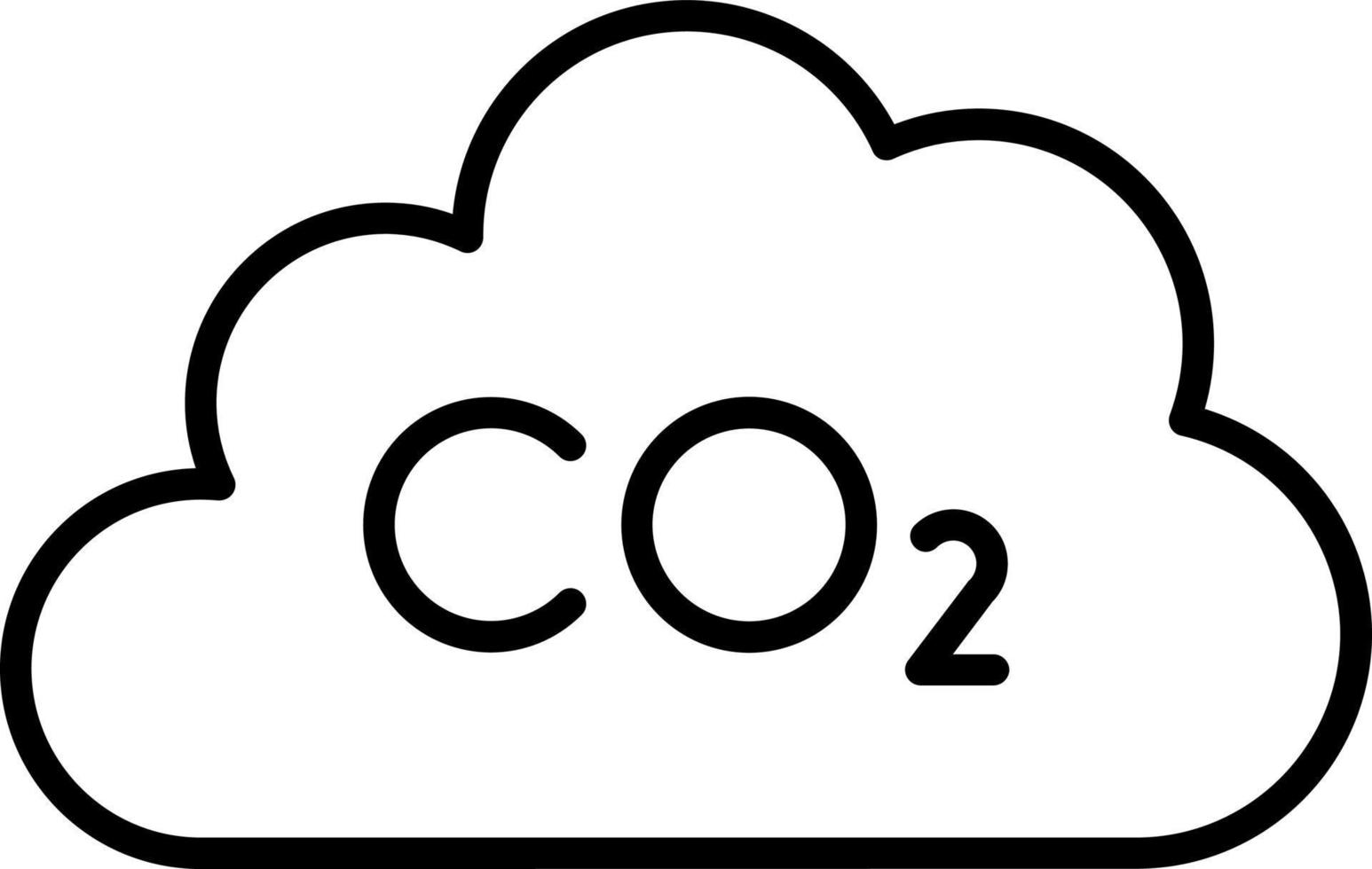 estilo de ícone de co2 vetor