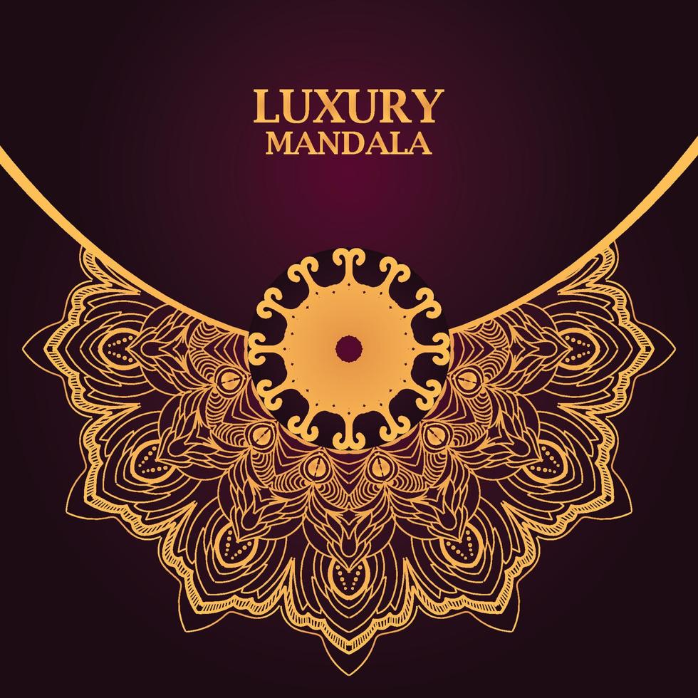 fundo de design de mandala ornamental de luxo vetor