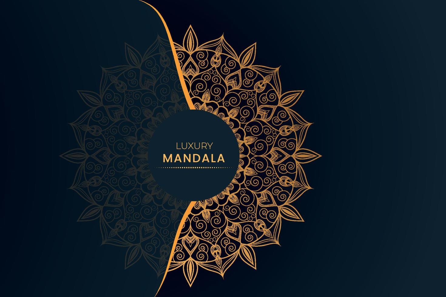 fundo de design de mandala ornamental de luxo vetor