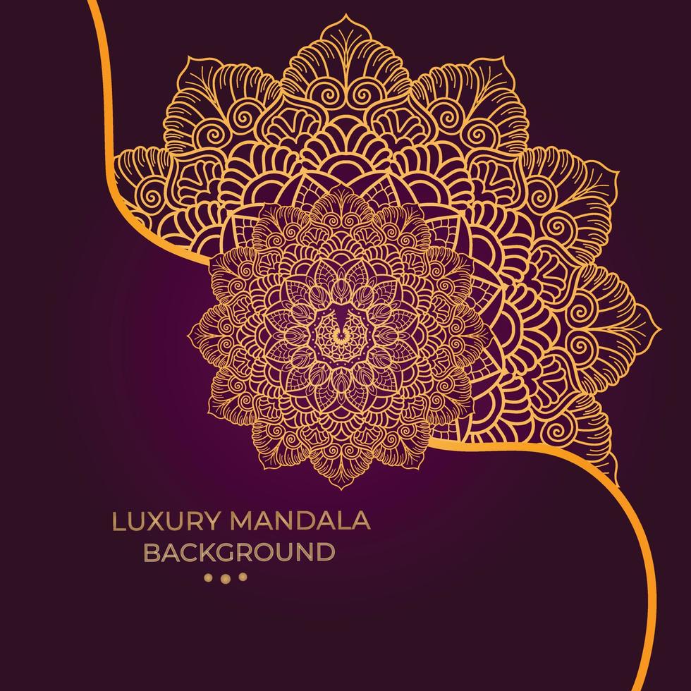 fundo de design de mandala ornamental de luxo vetor