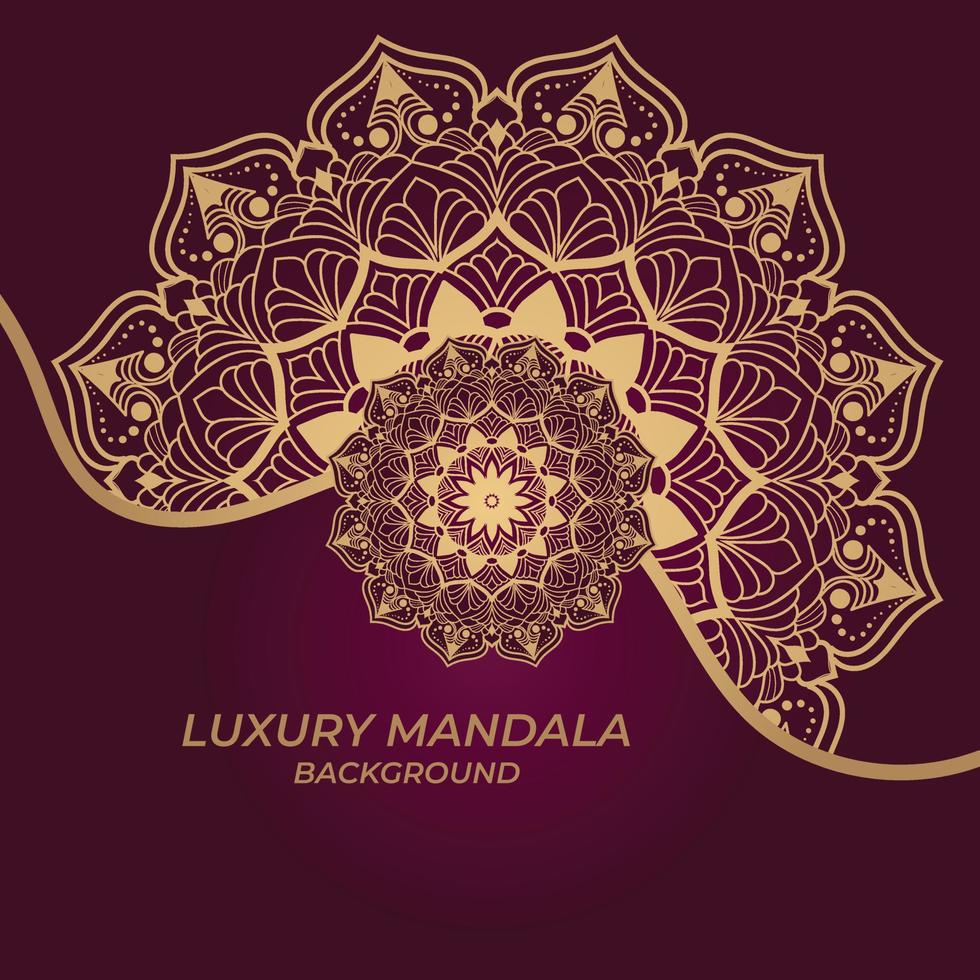 fundo de design de mandala ornamental de luxo vetor