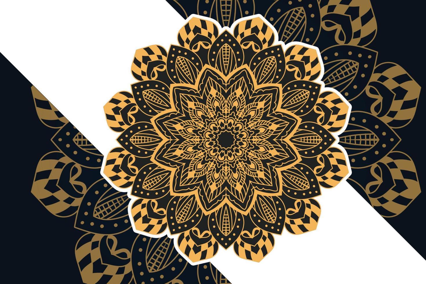 fundo de design de mandala ornamental de luxo vetor