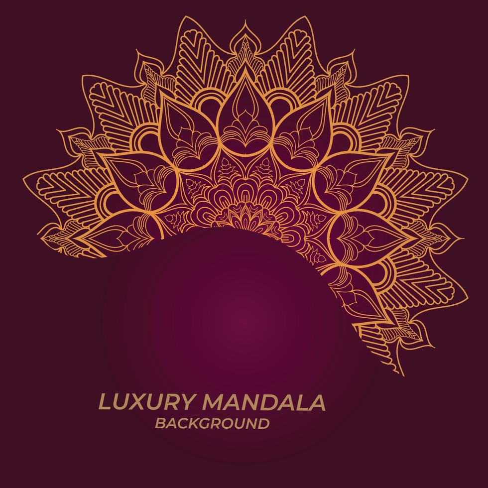 fundo de design de mandala ornamental de luxo vetor