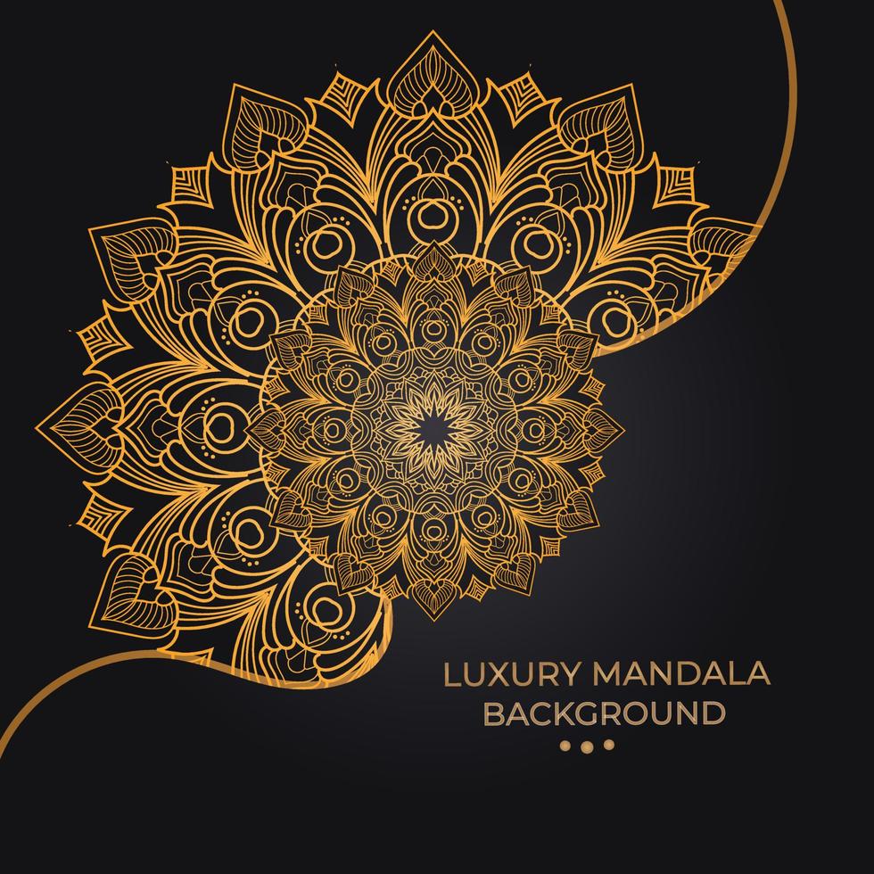 fundo de design de mandala ornamental de luxo vetor