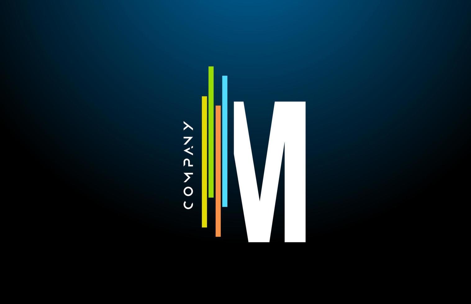 colori m alfabeto carta logotipo ícone Projeto com linha. criativo modelo para o negócio e companhia vetor