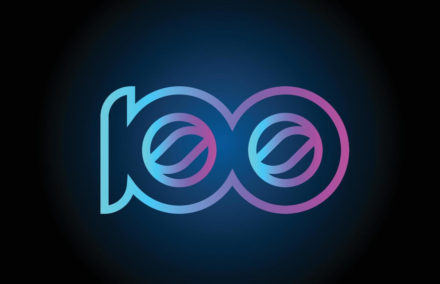 Rosa linha 100 número logotipo ícone Projeto. criativo modelo para o negócio e companhia vetor