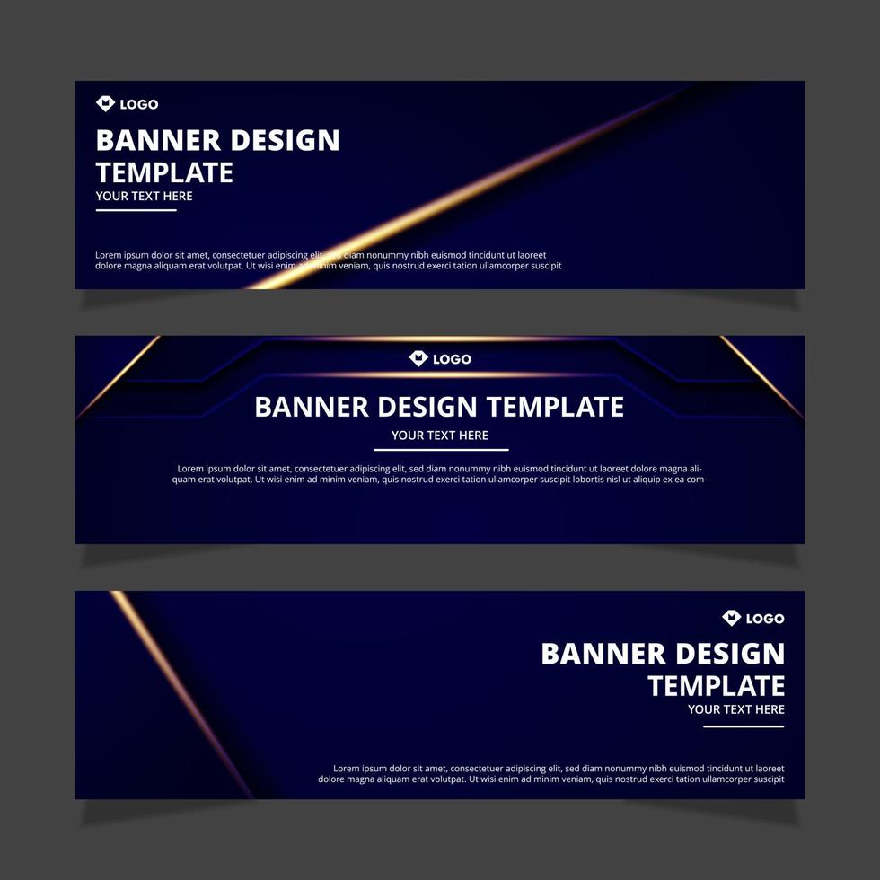 modelo de design de banner abstrato vetor