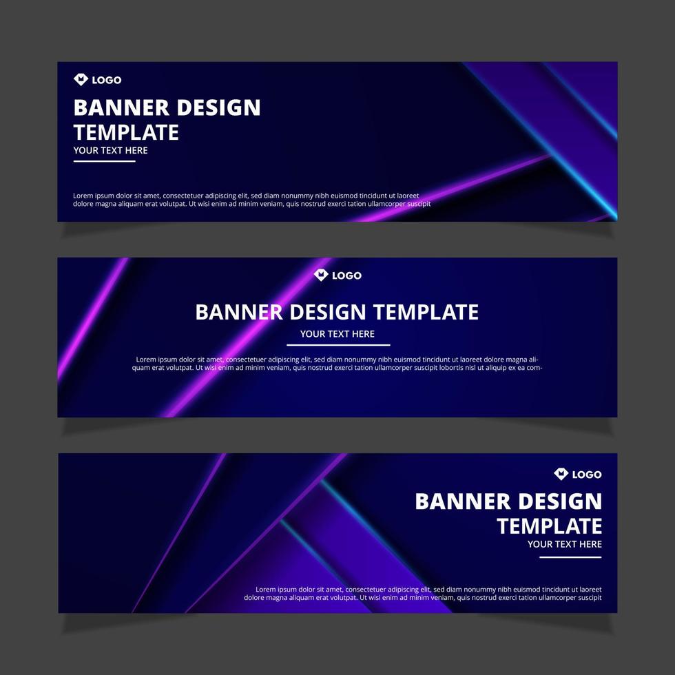 modelo de design de banner abstrato vetor