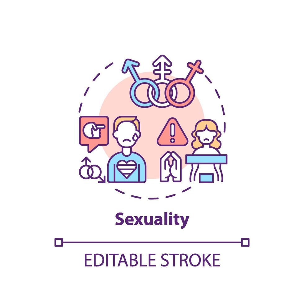 ícone do conceito de sexualidade vetor
