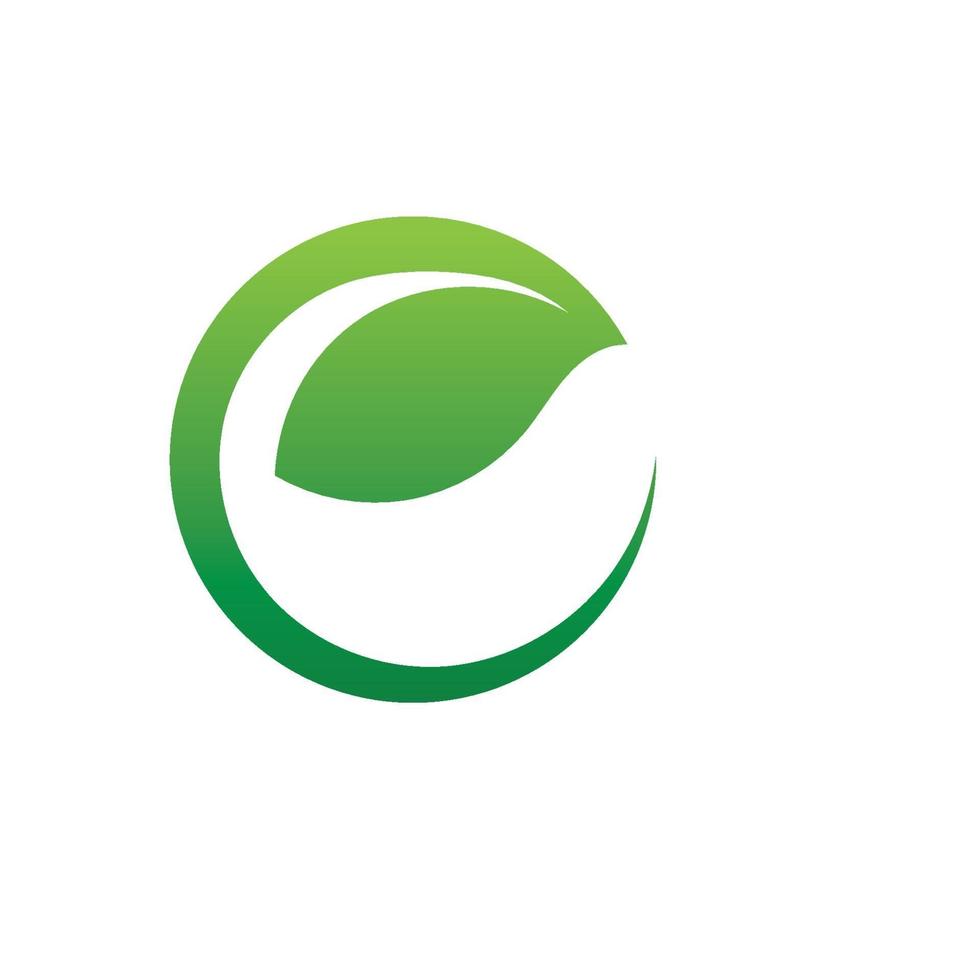 logotipos da ecologia de folhas verdes vetor