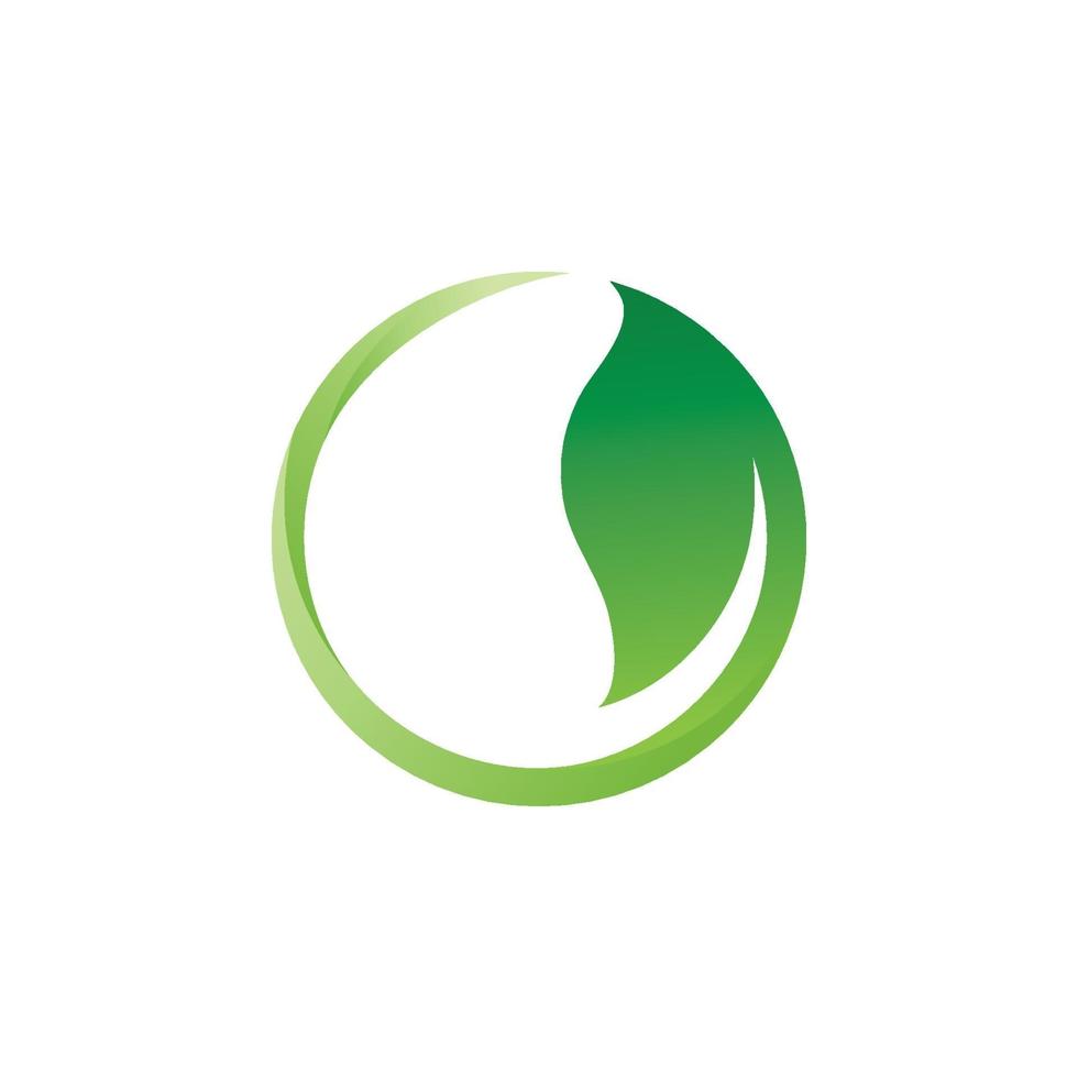 logotipos da ecologia de folhas verdes vetor