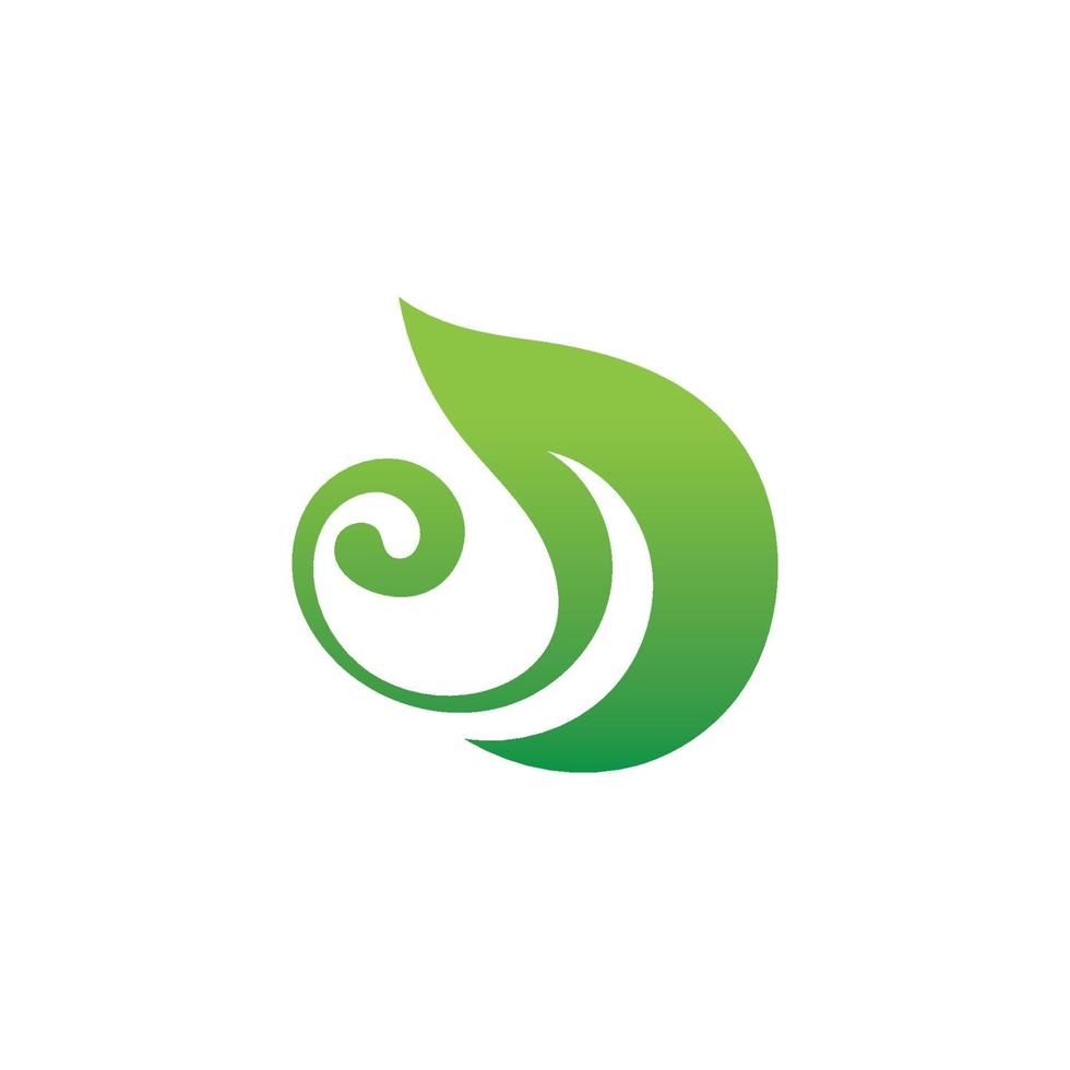 logotipos da ecologia de folhas verdes vetor