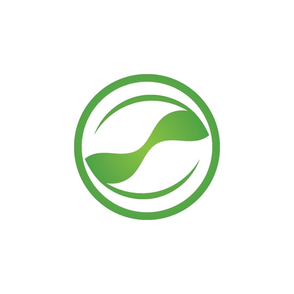 logotipos da ecologia de folhas verdes vetor