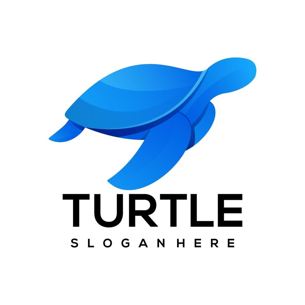 gradiente colorido do logotipo da tartaruga vetor