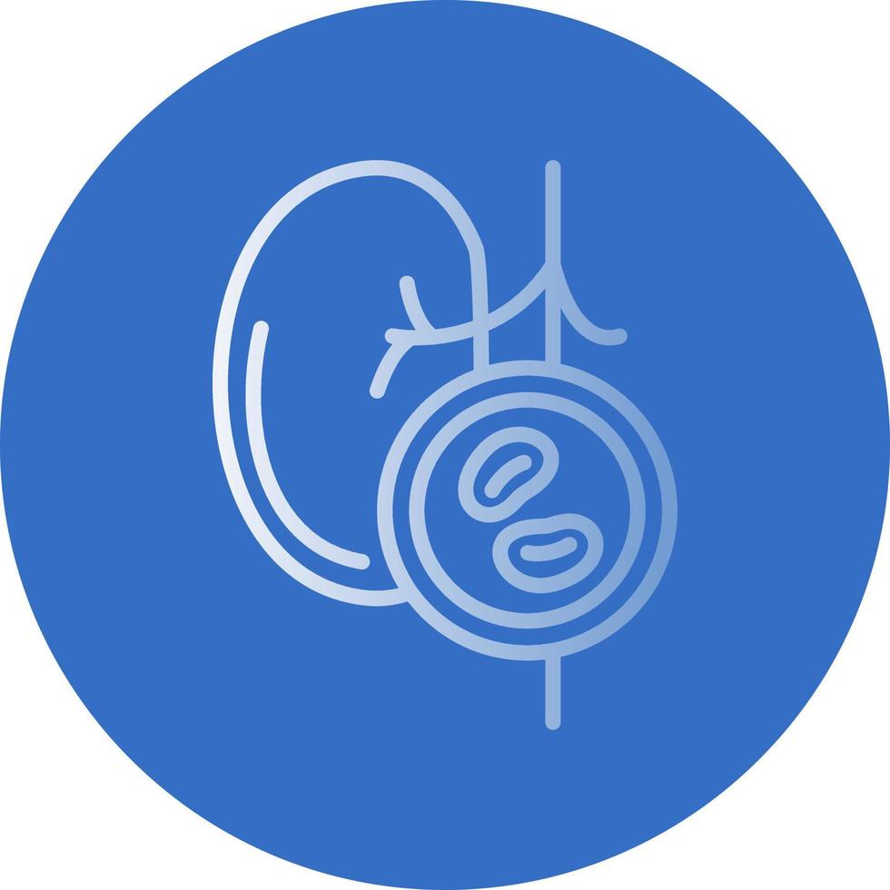 design de ícone vetorial de check-up renal vetor