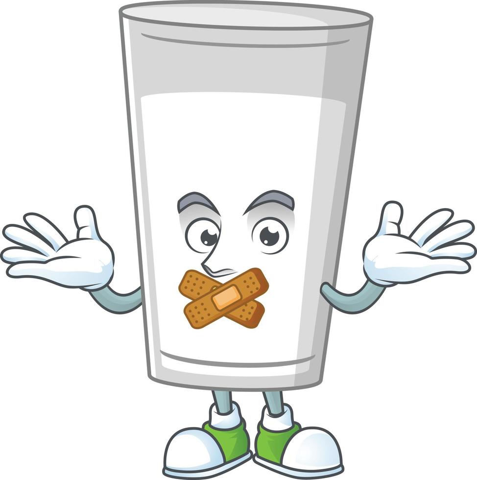 vidro do leite desenho animado personagem vetor