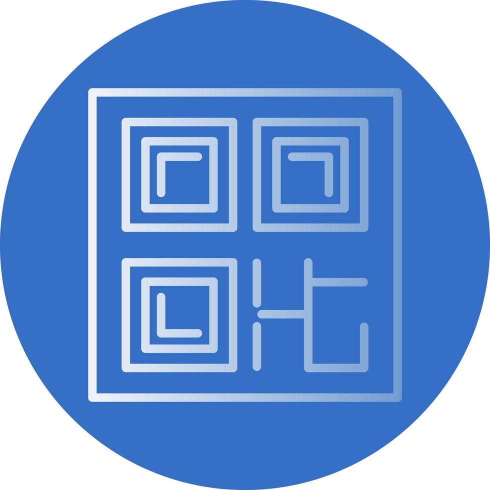 design de ícone vetorial de código qr vetor