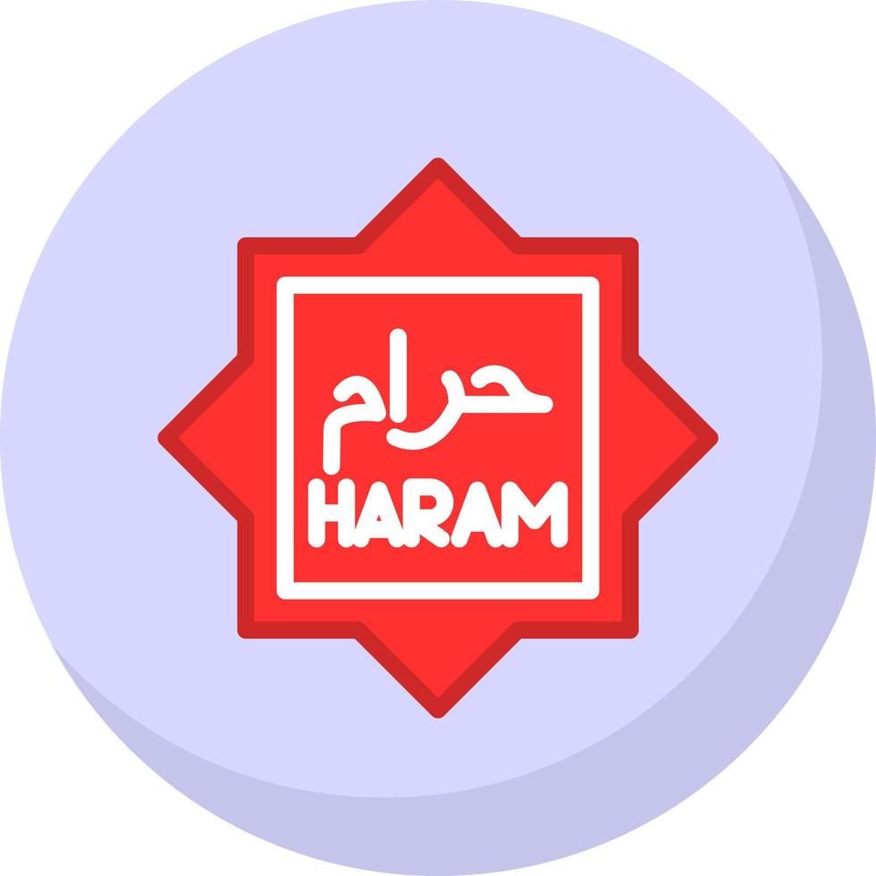 design de ícone vetorial haram vetor