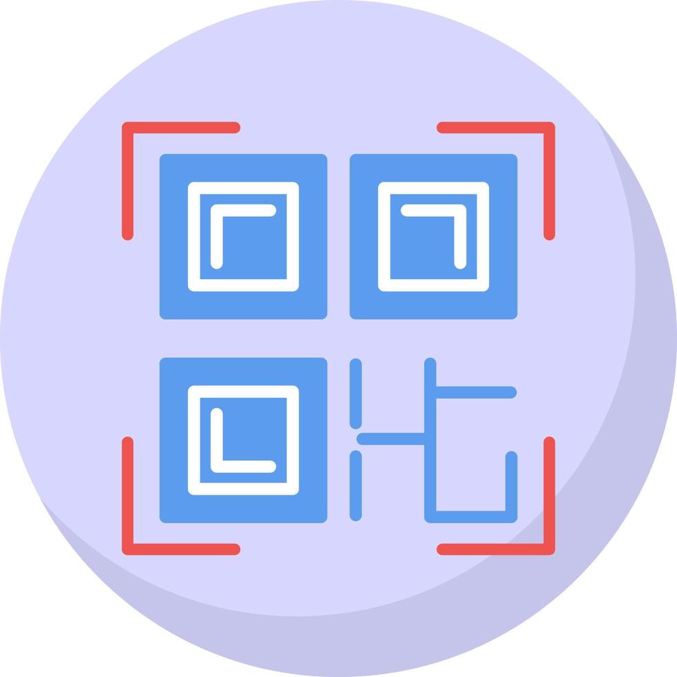 design de ícone vetorial de código qr vetor