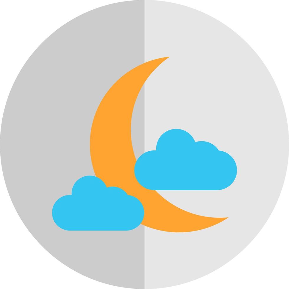 design de ícone de vetor de lua de nuvem
