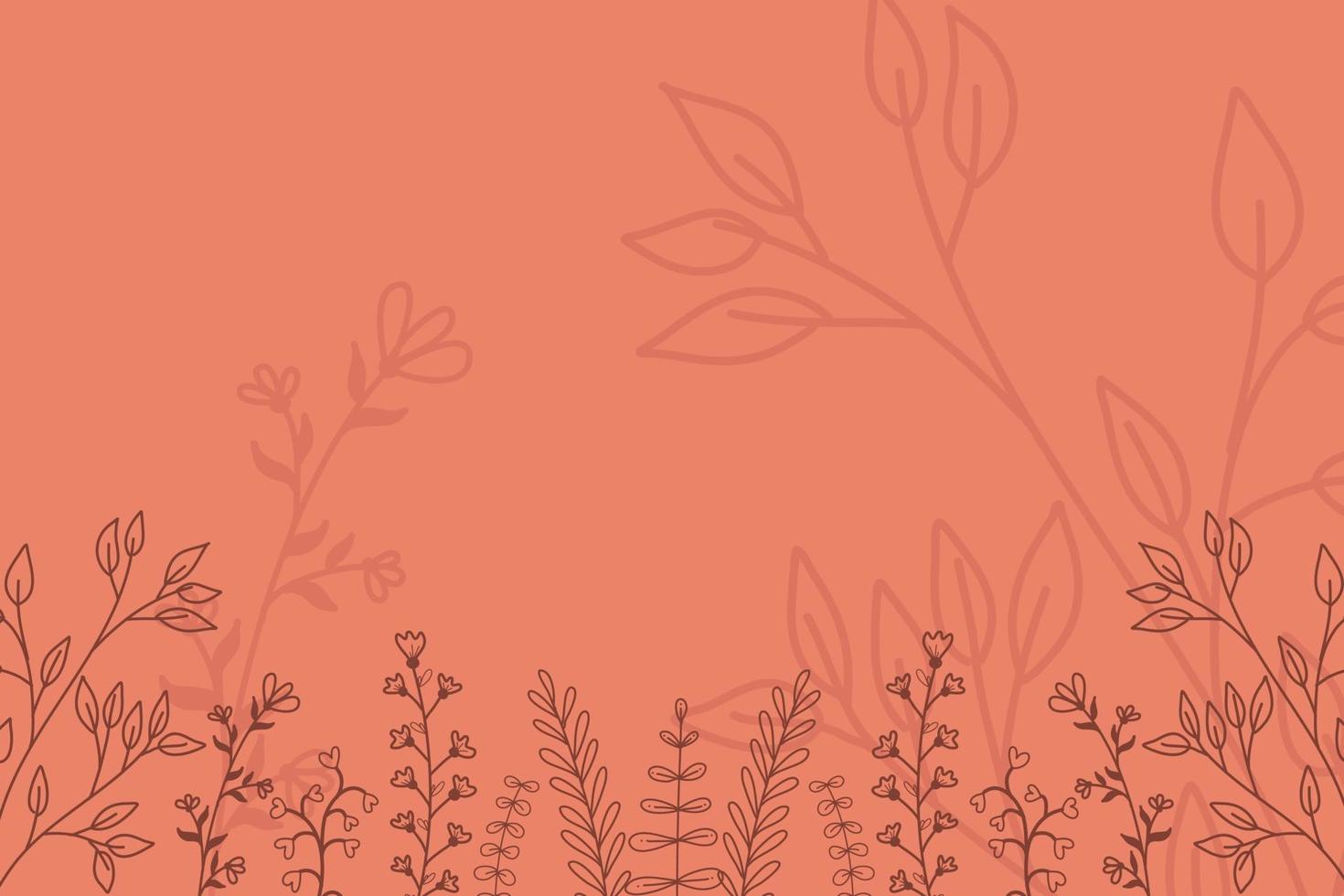 vetor de fundo floral line art