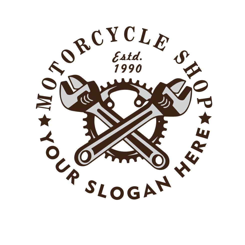 motocicleta serviço logotipo vetor ilustração