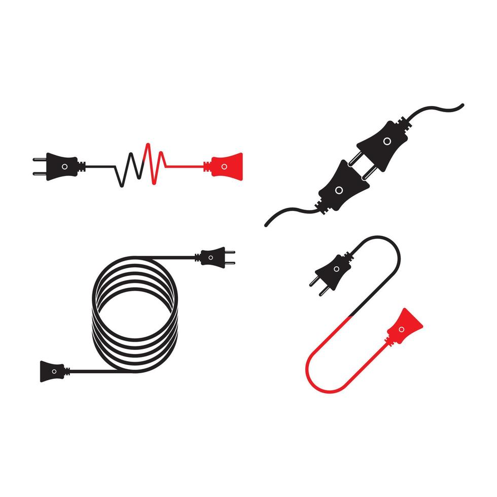 extensão cordão simples vetor ícone ilustração dentro plano Projeto