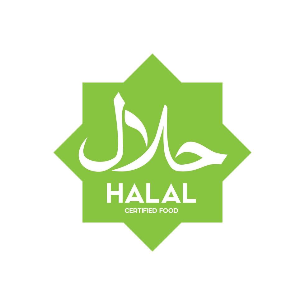 muçulmano tradicional halal Comida ícone vetor. Distintivos, logotipo, marcação, e rótulo. adequado para bandeira, folheto, comércio marca, embalagem vetor