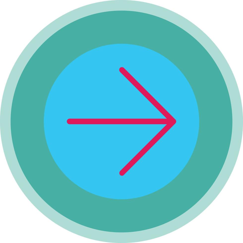 design de ícone de vetor direito de círculo de seta