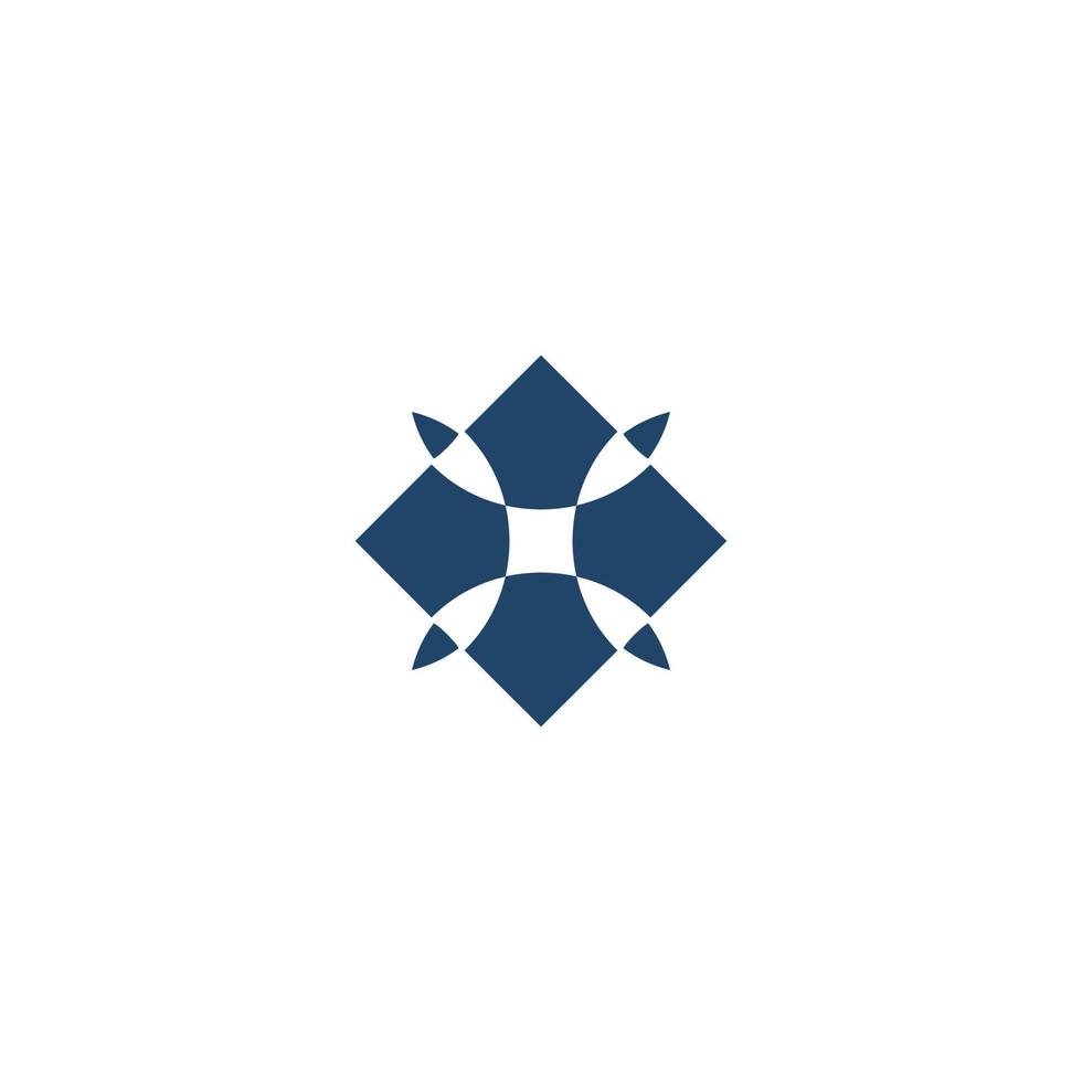 quatro cantos sorte ícone logotipo simples sorte símbolo vetor