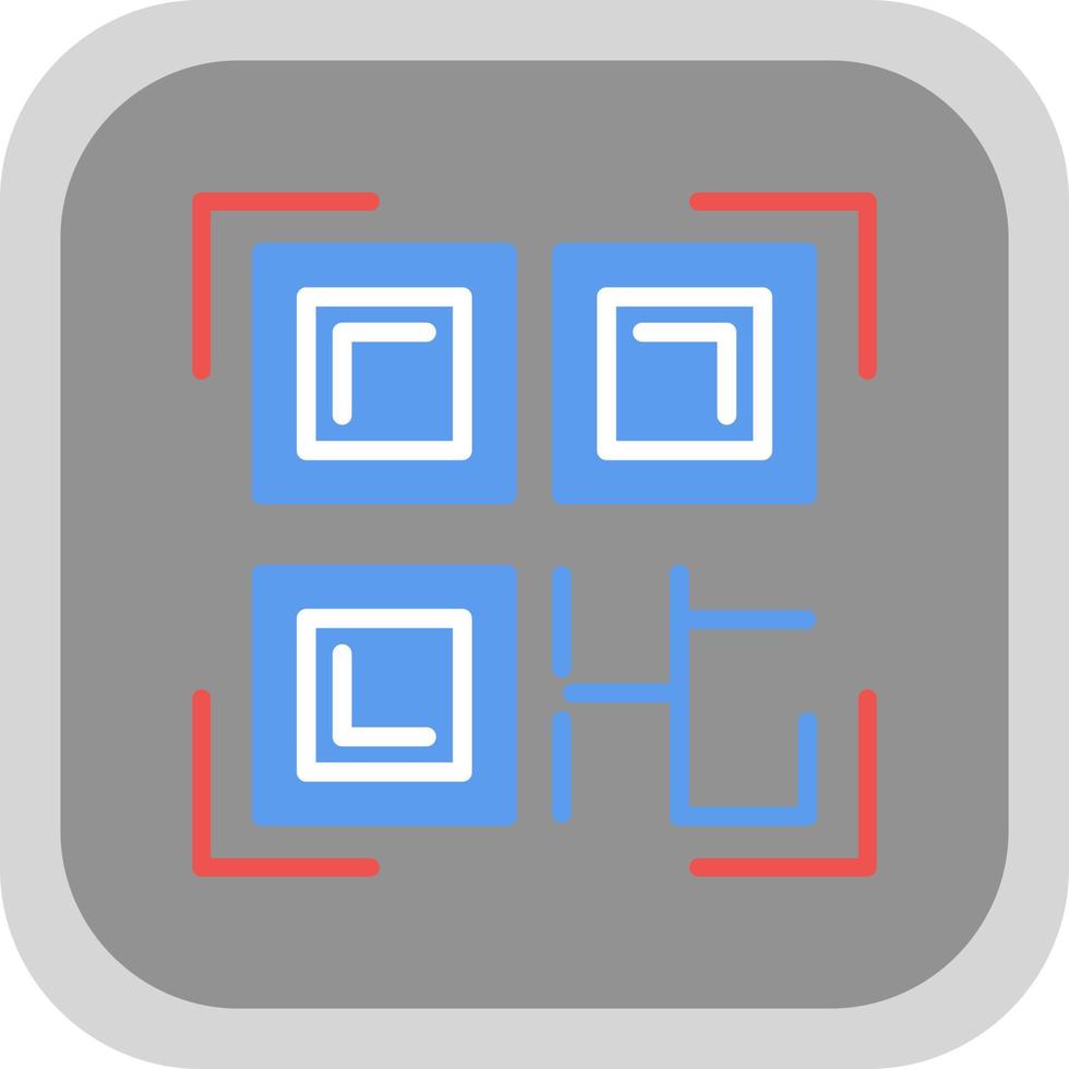 design de ícone vetorial de código qr vetor